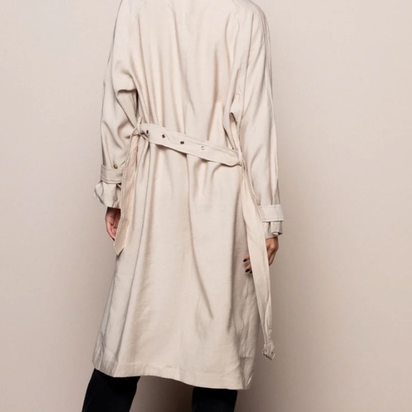 Camel Trench Coat Size Small - Picture 2 of 3